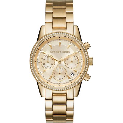 montre michael kors femme doré|michael kors watch model nadja.